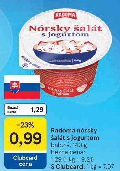 Radoma nórsky šalát s jogurtom, 140 g 