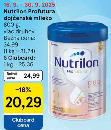 Nutrilon Profutura dojčenské mlieko, 800 g