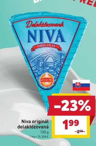 Niva originál delaktózovaná 130 g 