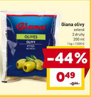 Giana olivy zelené 2 druhy 200 ml 