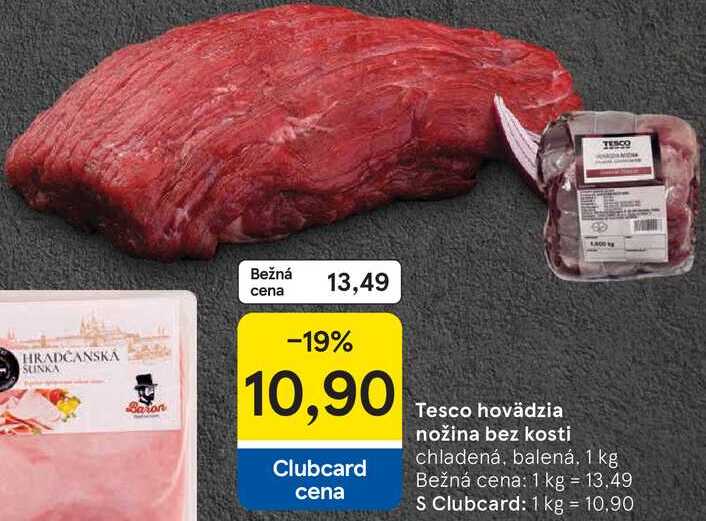 Tesco hovädzia nožina bez kosti, 1 kg 