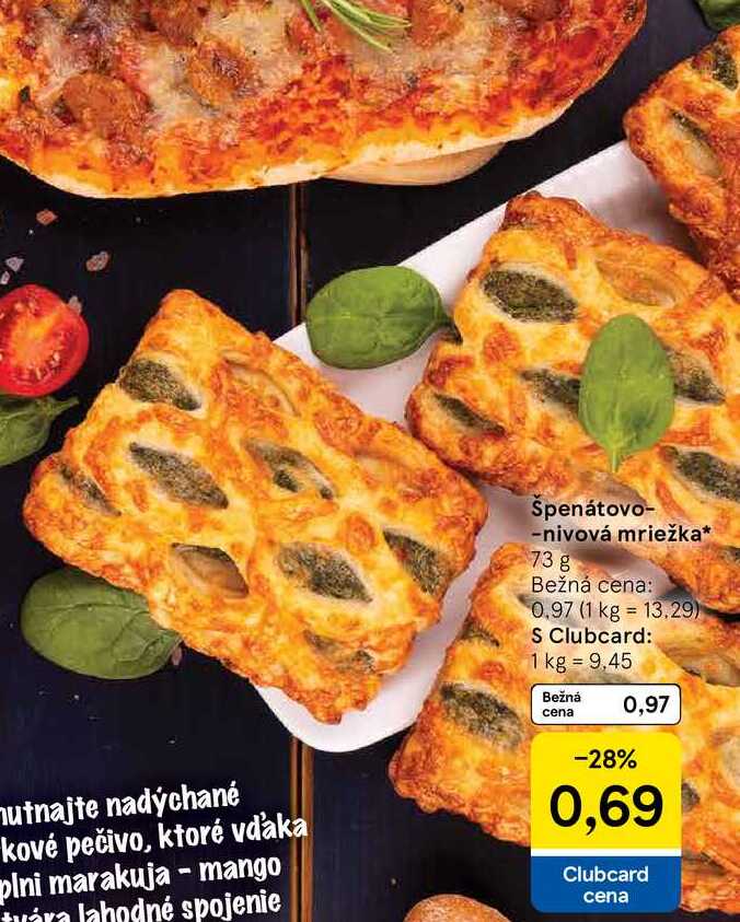Špenátovo-nivová mriežka, 73 g