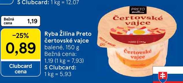Ryba Žilina Preto čertovské vajce, 150 g