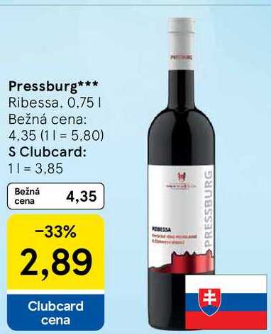 Pressburg, 0,75 l