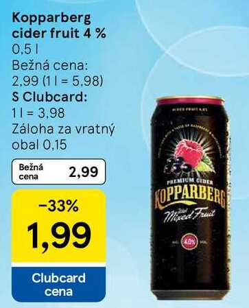 Kopparberg cider fruit 4 %, 0,5 l