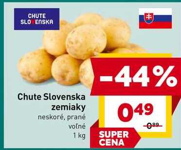 Chute Slovenska zemiaky neskoré, prané voľné 1 kg 
