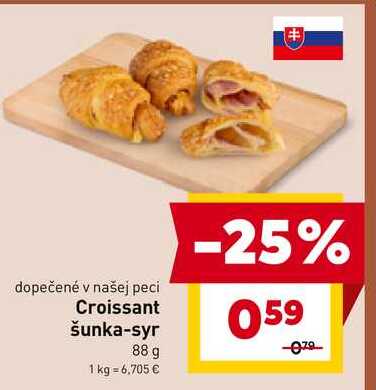 Croissant šunka-syr 88 g