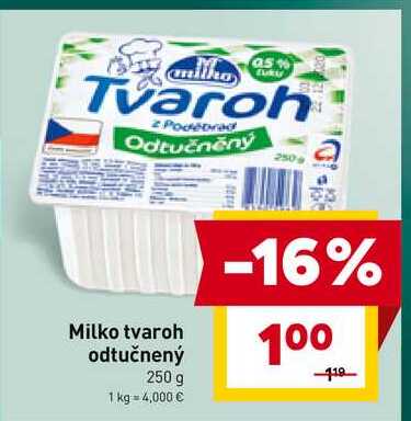 Milko tvaroh odtučnený 250 g 