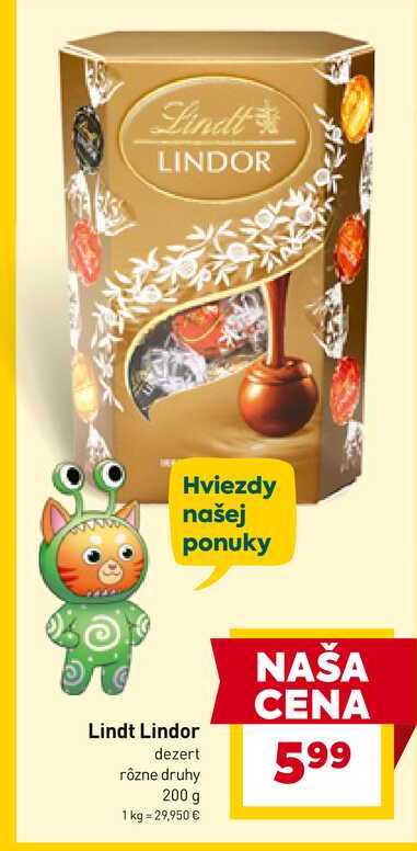 Lindt Lindor dezert rôzne druhy 200 g 