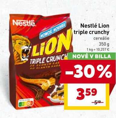 Nestlé Lion triple crunchy cereálie 350 g 