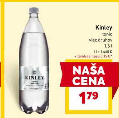 Kinley tonic viac druhov 1,5l
