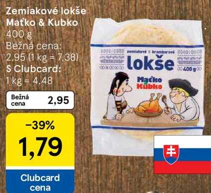 Zemiakové lokše Maťko & Kubko, 400 g
