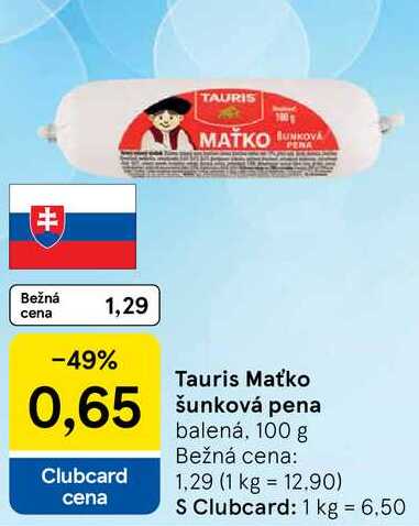 Tauris Maťko šunková pena, 100 g