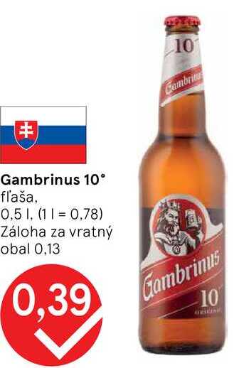 Gambrinus 10%, 0,5 l