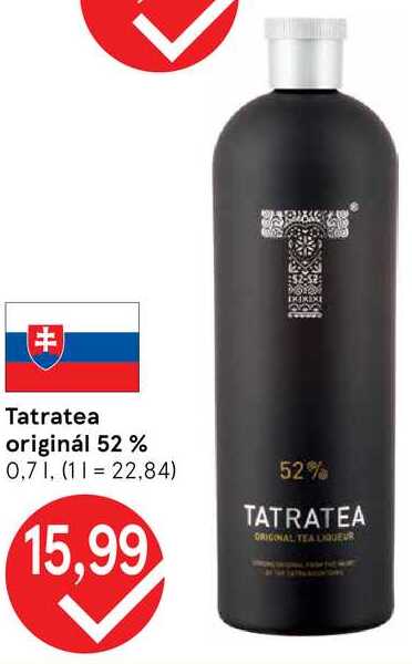 Tatratea originál 52 %, 0,7 l