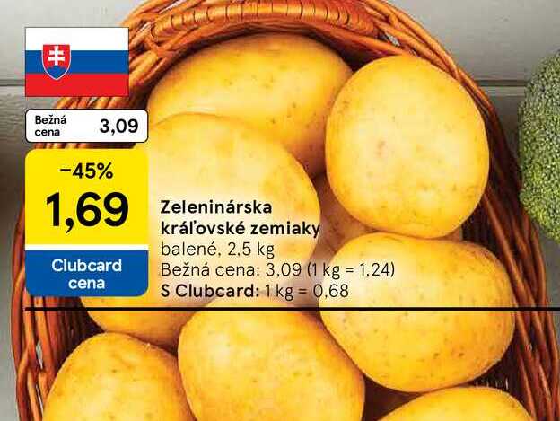 Zeleninárska kráľovské zemiaky, 2,5 kg 