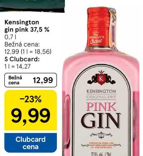 Kensington gin pink 37,5 %, 0,7 l