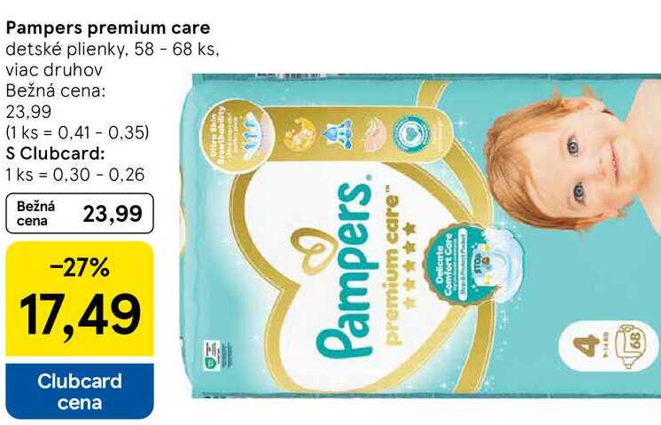 Pampers premium care, 58 - 68 ks