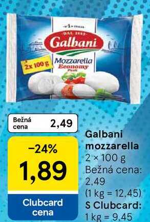 Galbani mozzarella, 2x 100 g 