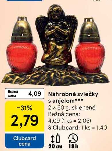 Náhrobné sviečky s anjelom