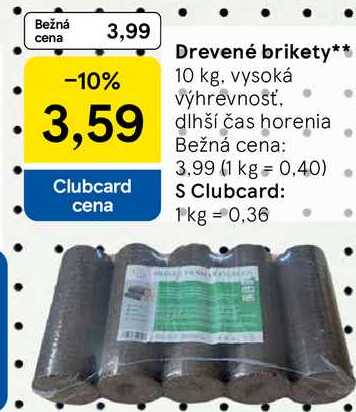 Drevené brikety, 10 kg