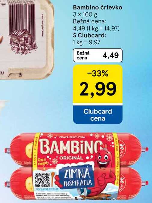 Bambino črievko, 3x 100 g