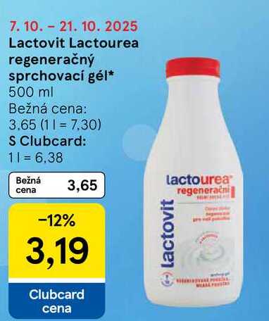 Lactovit Lactourea regeneračný sprchovací gél, 500 ml