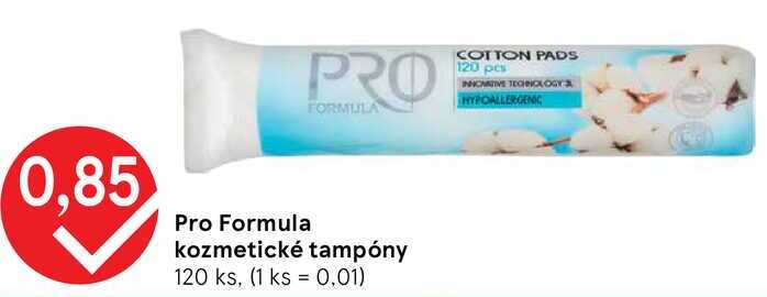 Pro Formula kozmetické tampóny, 120 ks