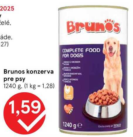 Brunos konzerva pre psy, 1240 g