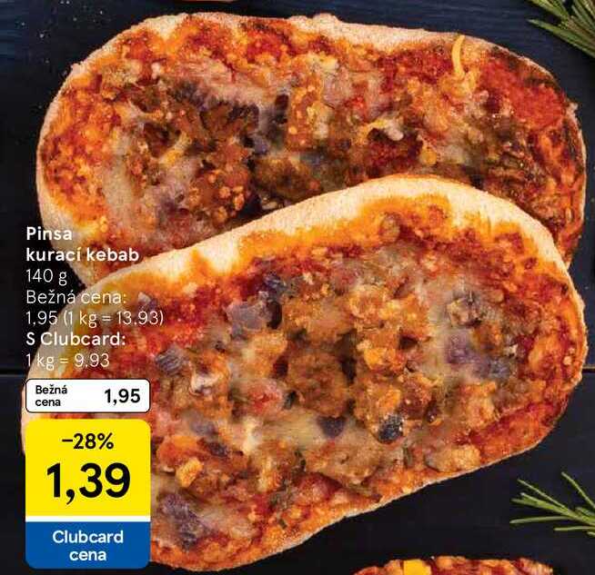Pinsa kurací kebab, 140 g 