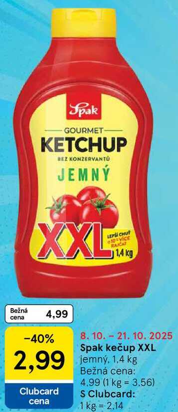 Spak kečup XXL, 1,4 kg