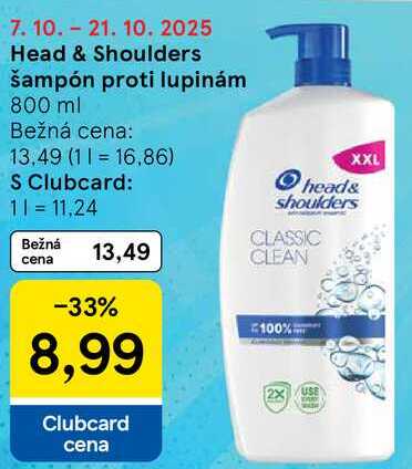 Head & Shoulders šampón proti lupinám, 800 ml 