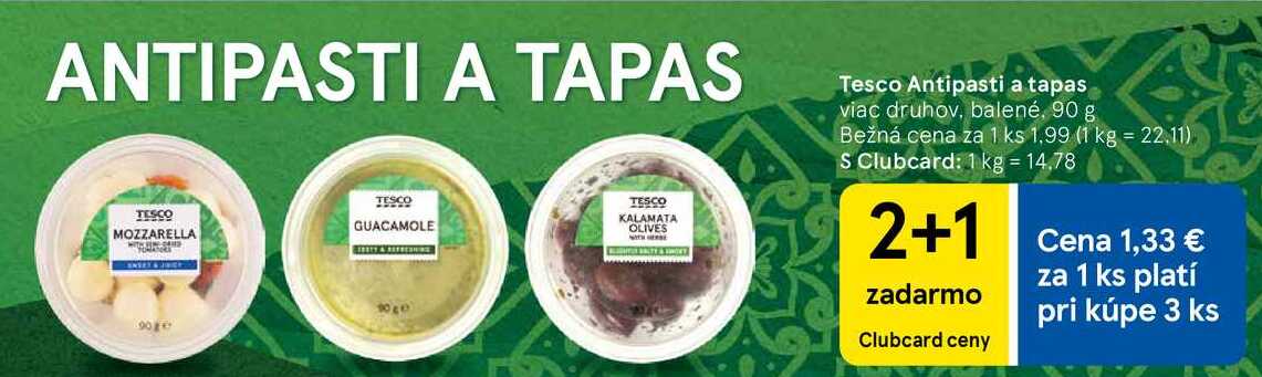 Tesco Antipasti a tapas, 90 g 