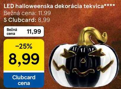 LED halloweenska dekorácia tekvica