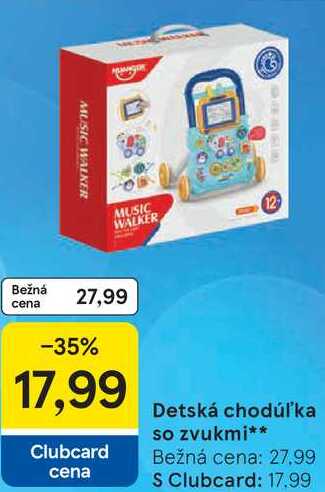 Detská chodúľka so zvukmi