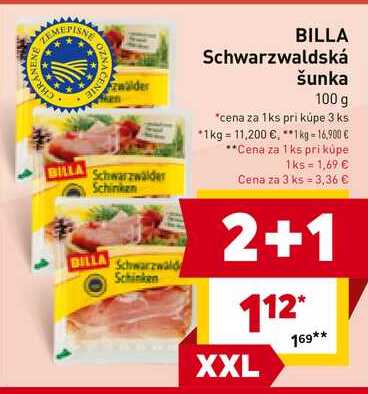 BILLA Schwarzwaldská šunka 100 g 