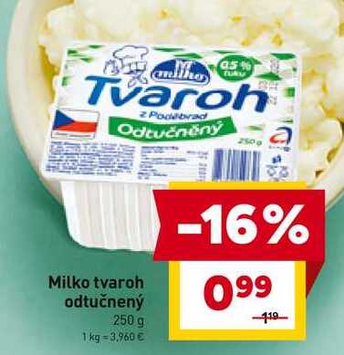 Milko tvaroh odtučnený 250 g
