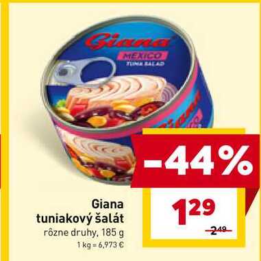 Giana tuniakový šalát rôzne druhy, 185 g