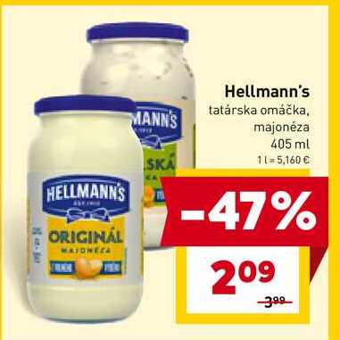 Hellmann's tatárska omáčka, 405 ml 