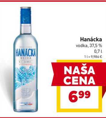 Hanácka vodka, 37,5% 0,7L 