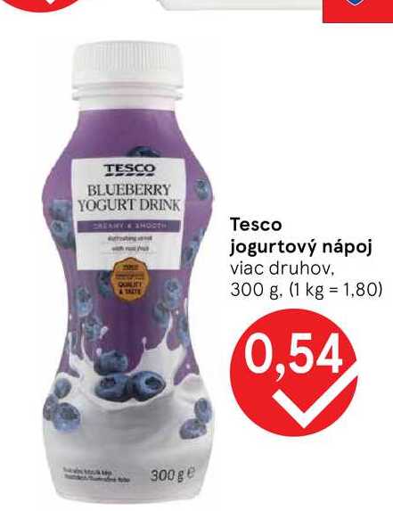 Tesco jogurtový nápoj viac druhov, 300 g