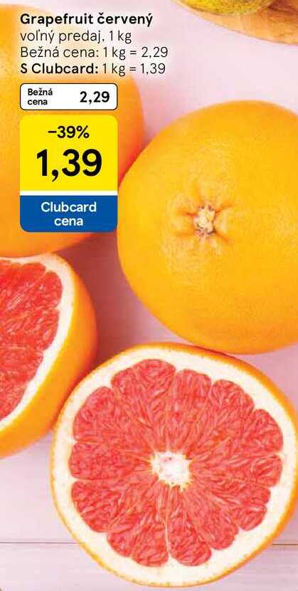 Grapefruit červený voľný predaj, 1 kg 