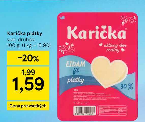 Karička plátky viac druhov, 100 g