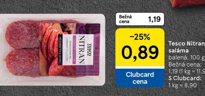 Nitran saláma balená, 100 g
