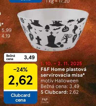 F&F Home plastová servírovacia misa 