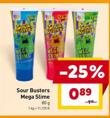 Sour Busters Mega Slime 80 g 