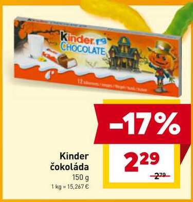 Kinder čokoláda 150 g