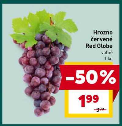 Hrozno červené Red Globe voľné 1 kg
