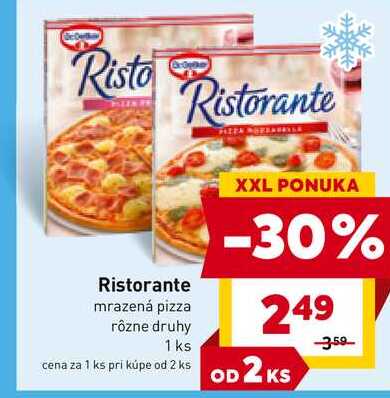 Dr. Oetker Ristorante mrazená pizza rôzne druhy 1 ks 