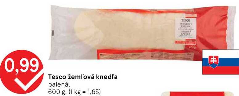 Tesco žemľová knedľa, 600 g